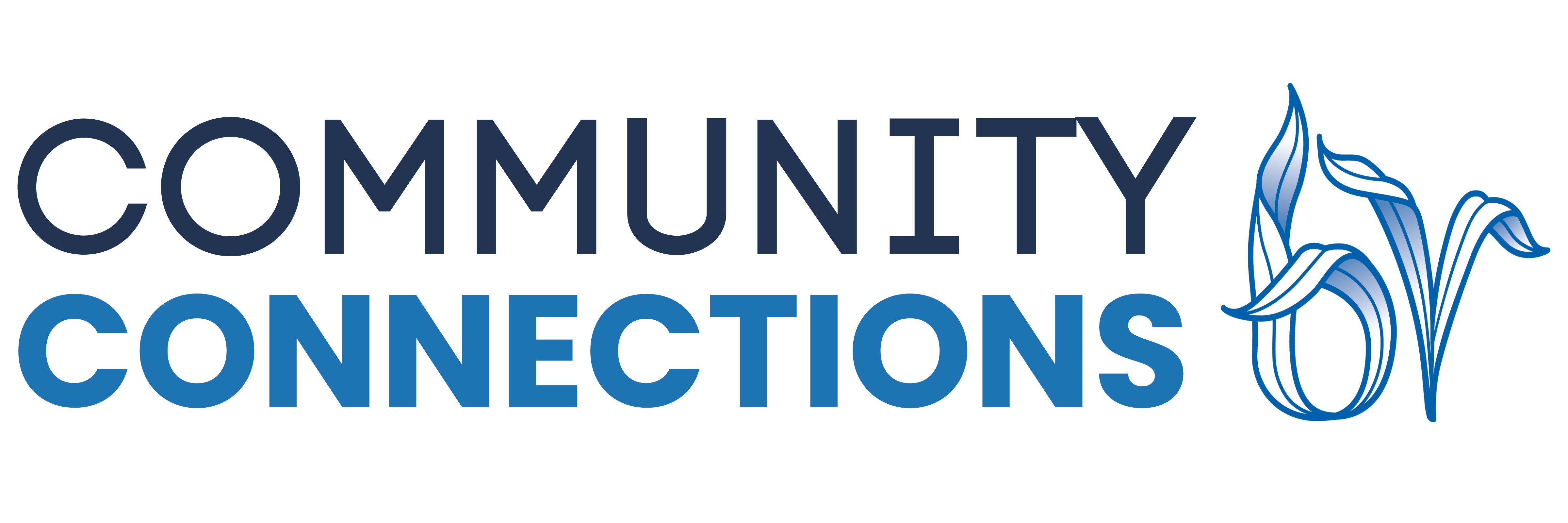 Community Connection logo with Blue Valley submark on the righthand side of the logo